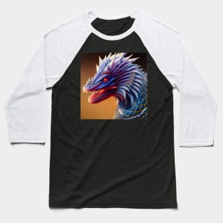 Crystal Dragons Series #18: Lucent Azurite Baseball T-Shirt